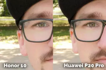 fototest Honor 10 vs Huawei P20 Pro selfie detail