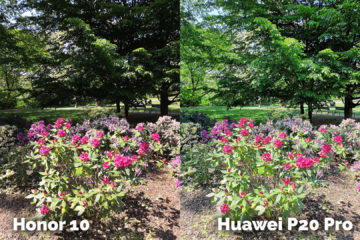 foto testHonor 10 vs Huawei P20 Pro zahrada