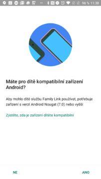 Kompatibilní zařízení Google Family Link