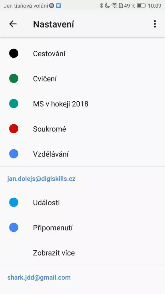 MS v hokeji 2018 Google kalendar Android 2