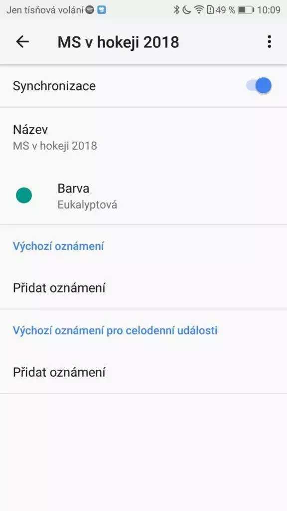 MS v hokeji 2018 Google kalendar Android 3