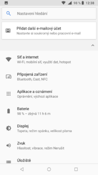 Nokia 6.1 nastavení