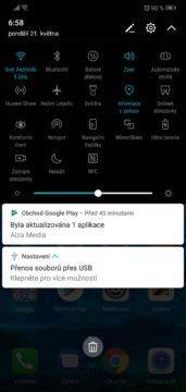 Notifikace a rychlé spuštění na Honoru 10 EMUI 8.1