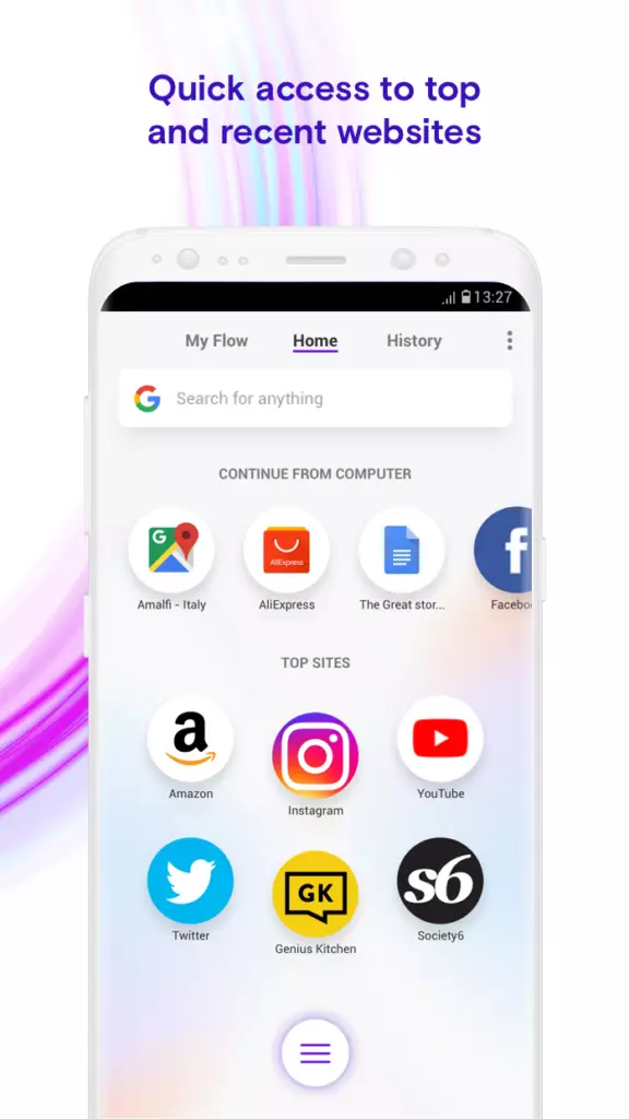 Nový webový prohlížeč opera touch