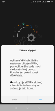 VPNhub - Povolení VPN připojení