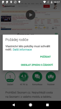 Google Family Link Požadavek na schválení rodičem