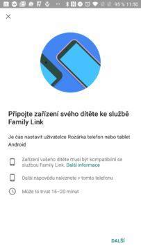 Připojení dítěte k Family Link