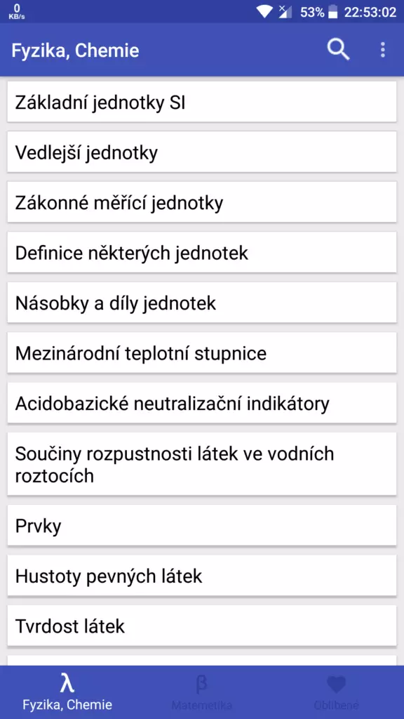 Tabulky do kapsy