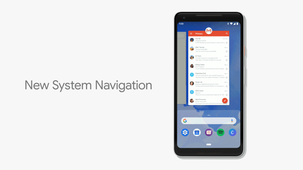 android p navigacni lista