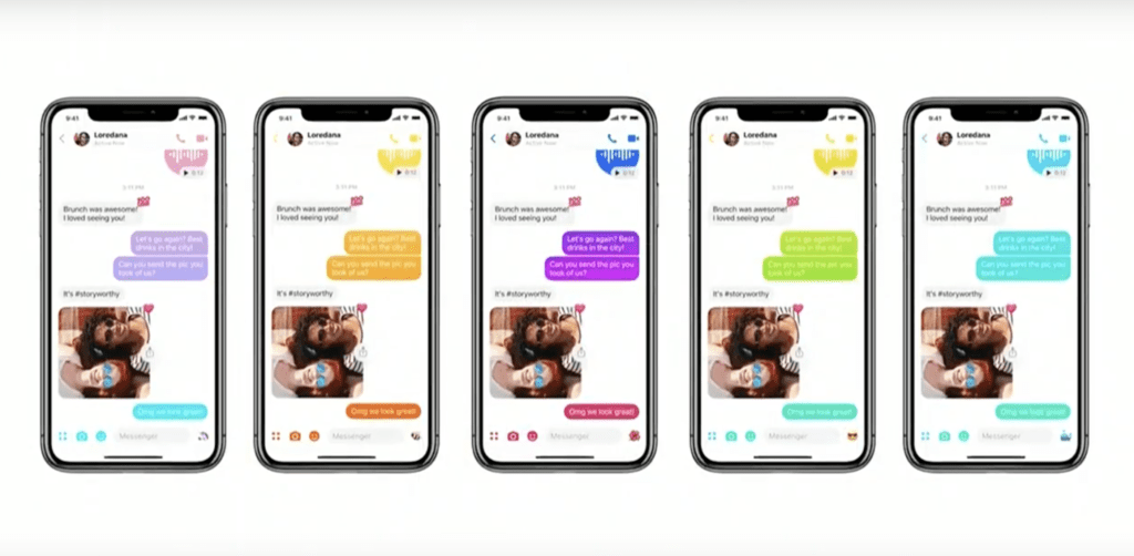 aplikace facebook messenger novy design