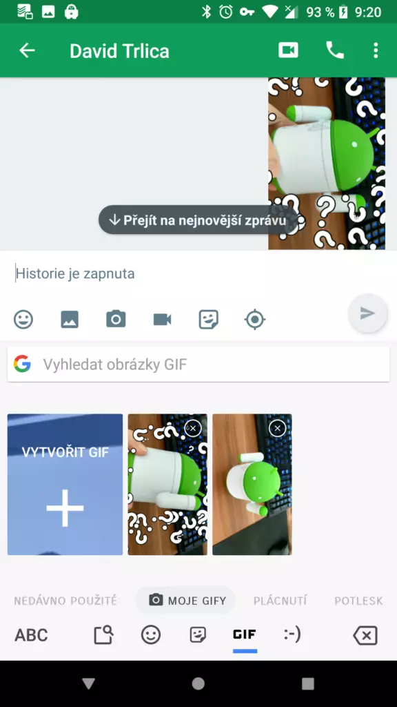 gboard gif obrazky