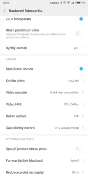 pokrocile nastaveni fotoapartu u xiaomi mi mix 2S