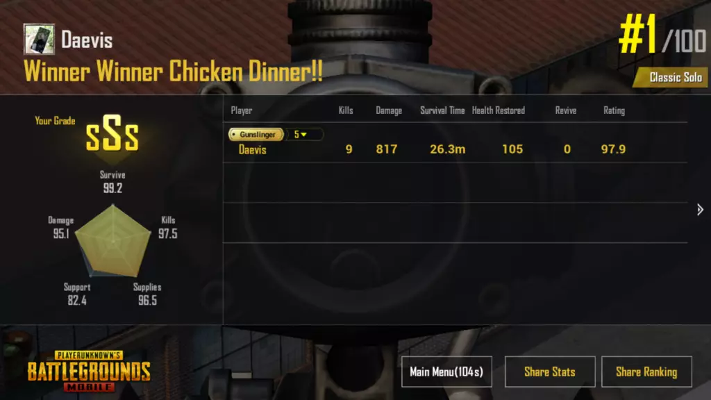 pubg mobile winner winner chicken dinner