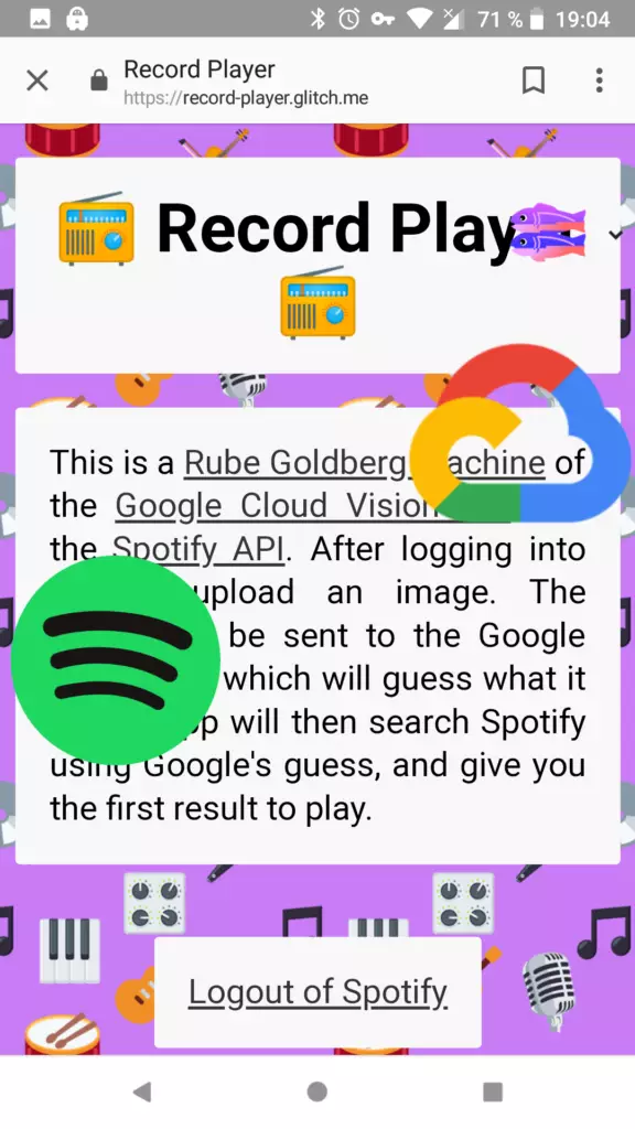 record player google vision