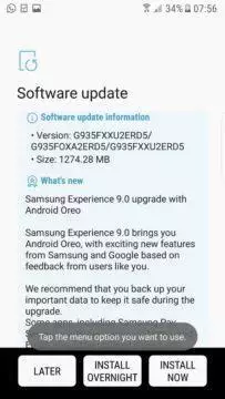 telefony samsung galaxy s7 galaxy s7 edge android 8 oreo