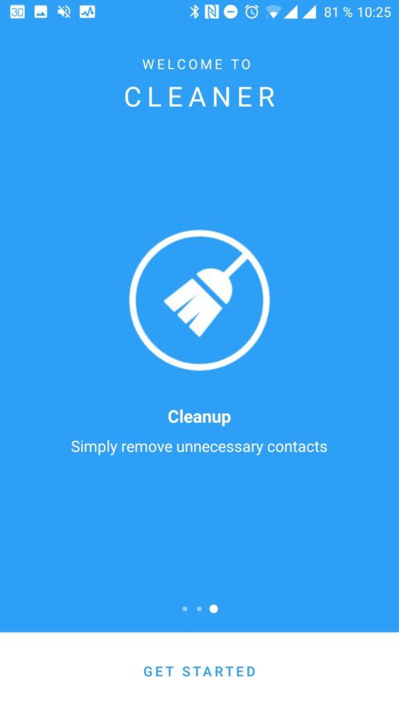 Aplikace Cleaner Čištění zbytečných