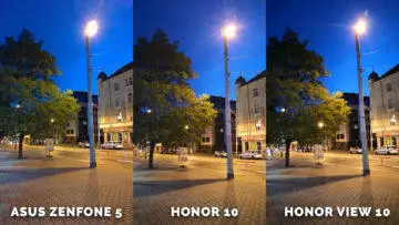 fototest Asus Zenfone 5 vs. Honor 10 vs. Honor View 10 - nocni ulice