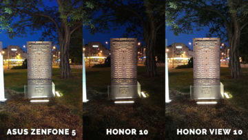 Noční fotografie Asus Zenfone 5 vs. Honor 10 vs. Honor View 10