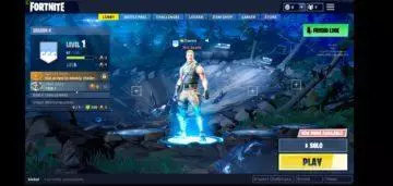 Fortnite hlavni menu hrani na Android telefonu