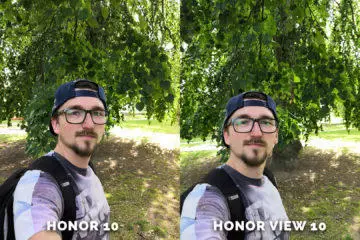 Honor 10 vs. Honor View 10 selfie fotografie