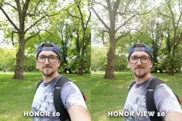 Honor 10 vs. Honor View 10 selfie kamera test