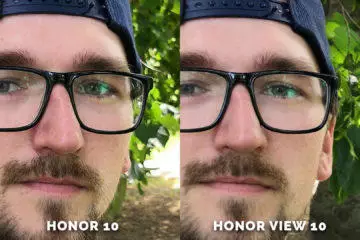 Honor 10 vs. Honor View 10 srovnani fotografie selfie