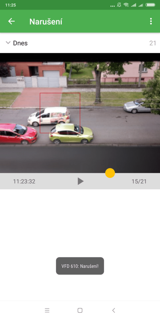 Kontrola narušení Výběr role Přihlášení účtem Google Úvodní nastavení Security Camera