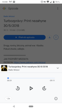 Podcasty Google přehrávání