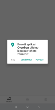 Overdrop Požadavek na přístup k poloze