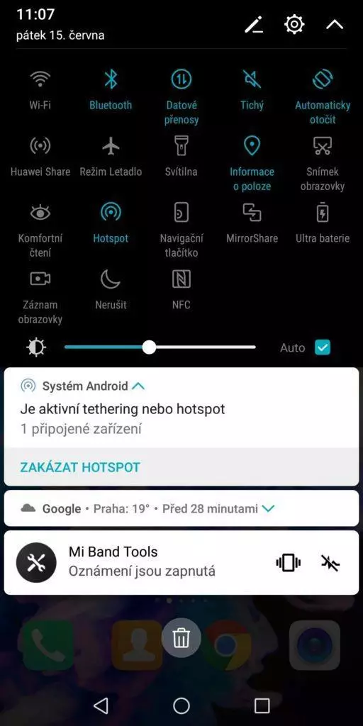 Recenze-Honor View 10-Android 8-notifikace
