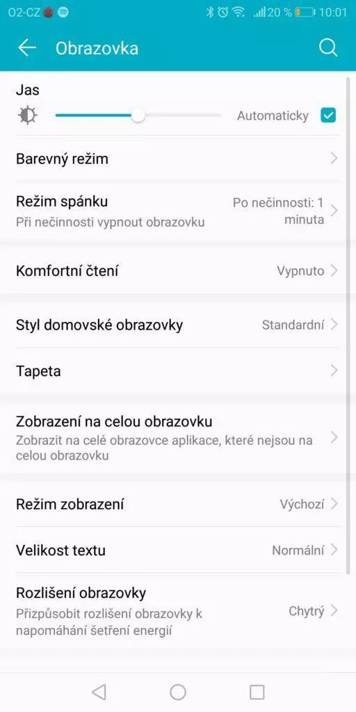 Recenze-Honor View 10-displej-nastaveni-4