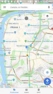 Také Mapy Google nás vidí v Praze Fake GPS Joystick