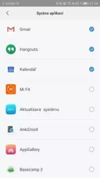 Xiaomi Mi Band 3 notifikace