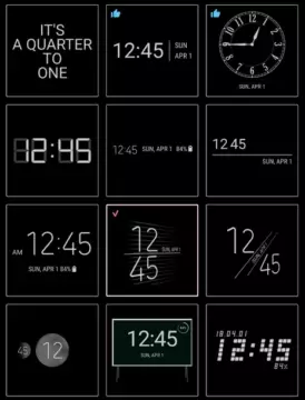 always on displej samsung clockface