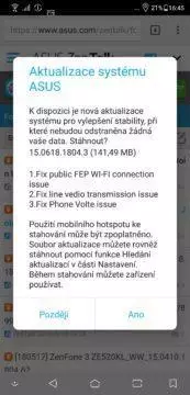 asus zenfone 5 aktualizace opravy