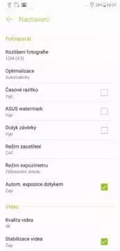 asus zenfone 5 nastaveni fotoaparatu