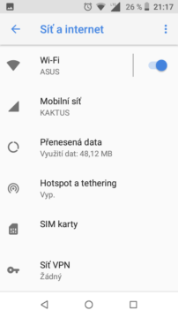 mobilni data android go system