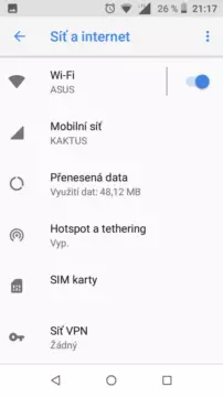 mobilni data android go system