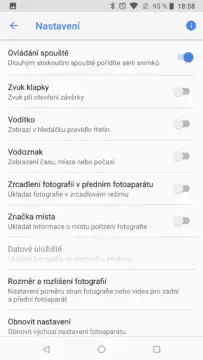 nastaveni fotoaratu nokia 8 sirocco