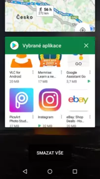 posledni aplikace multitasking Android Go nokia 1