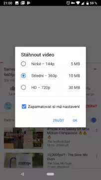 youtube premium stahovani