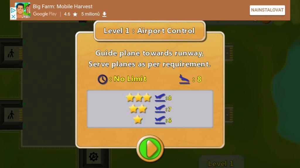 Úkol pro první level Airport Control