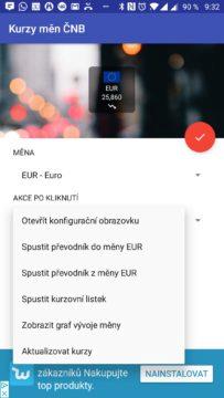 Akce po klepnutí Česká koruna