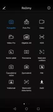Huawei P20 lite fotoaplikace nastaveni