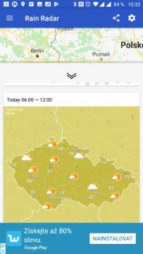 Rain Radar Lokální krátkodobá prognóza