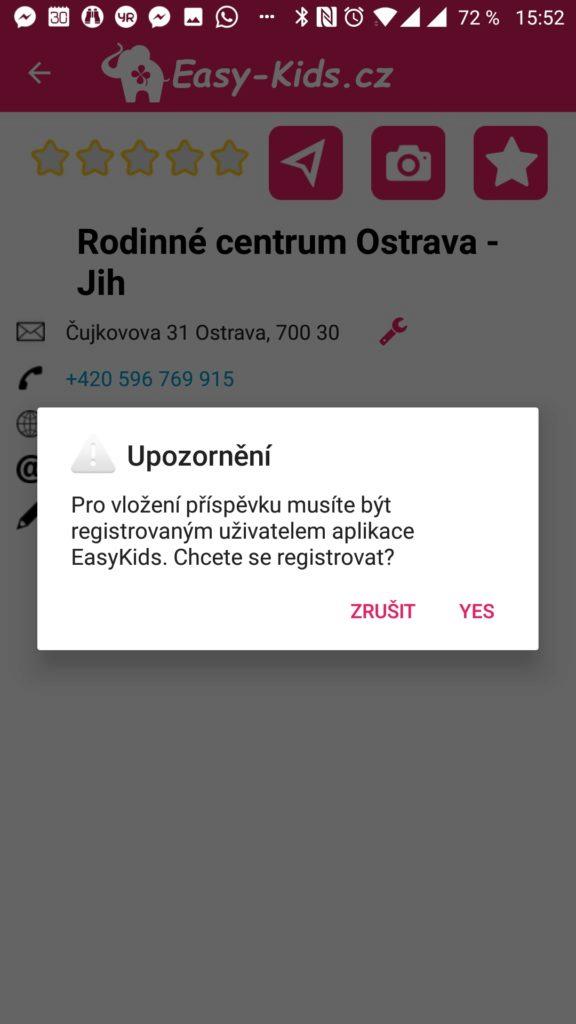 Výzva k registraci EasyKids