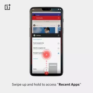 gesta ovladani androidu OnePlus 6