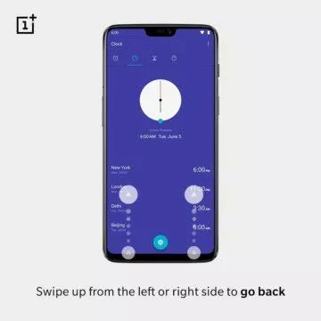 gesto tlacitko zpet oneplus 6 oxygen os