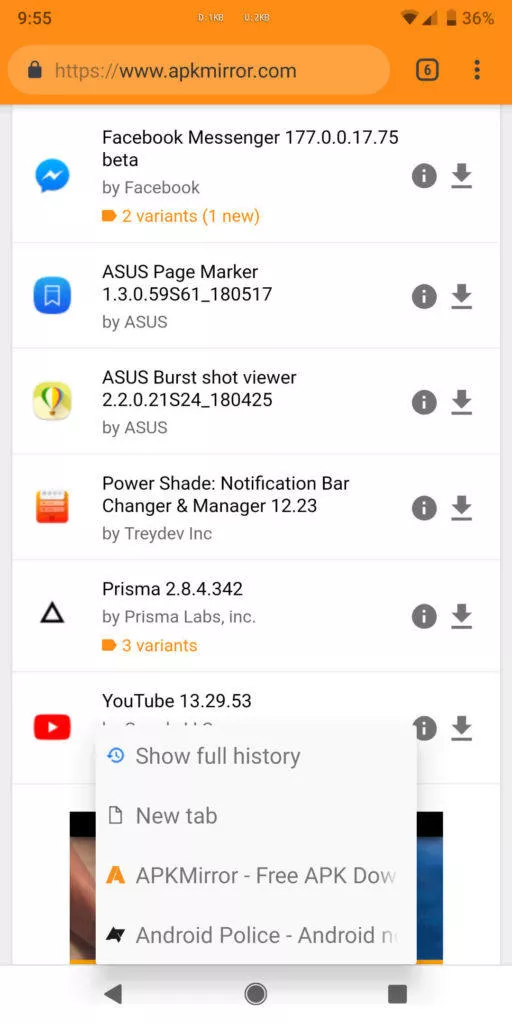google chrome historie rychly pristup