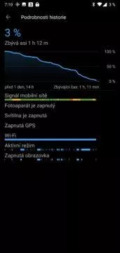 oneplus 6 baterie statistiky